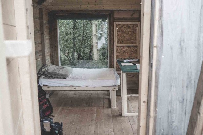 Aurora Cabin, recycled materials, reader submitted content, cabin, tiny cabin, solar power, architecture student project, design build project,