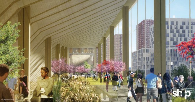 green design, eco design, sustainable design, SHoP Architects, Essex Crossing, SPURA, The Market Line, Markets New York City