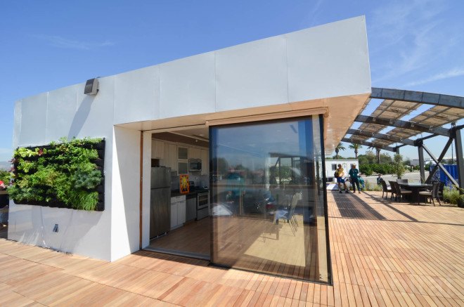 Solar Decathlon, Solar Decathlon 2015, STILE, West Virginia University, University of Roma Tor Vergata, U.S. Department of Energy, Sustainable Technologies Integrated in a Learning Experience, West Virginia University Solar Decathlon, solar power, solar energy, LEDs, home automation, passive cooling, shipping containers