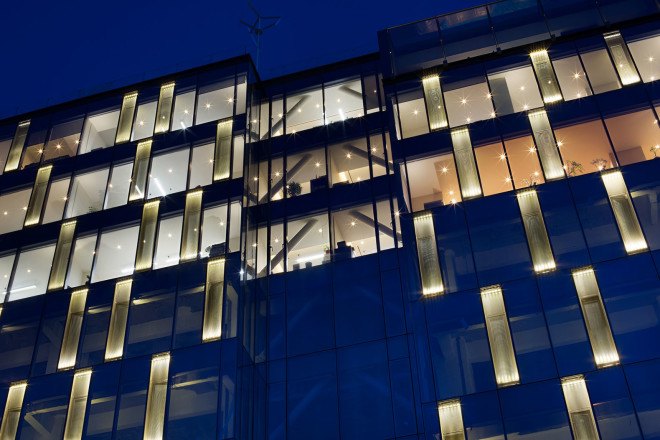 AVCI Architects, SUMMA, office building, green office, green renovation, facade design, green facade, LED lights, open plan layout, Istanbul, Turkey, natural ventilation, aluminium