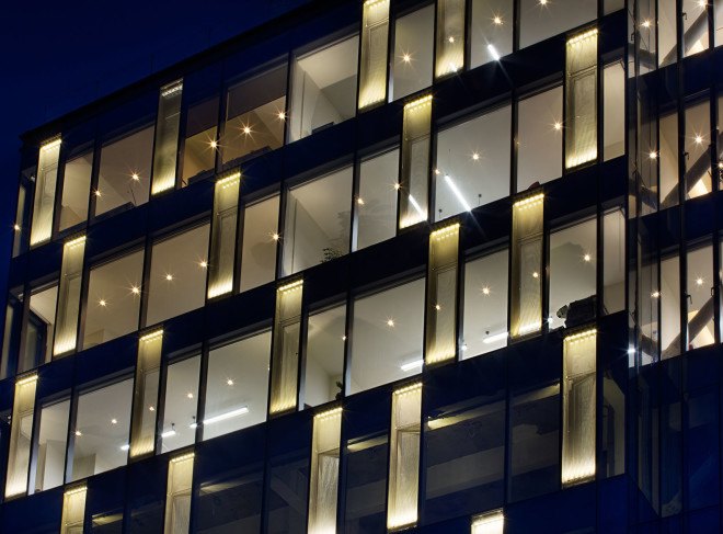 AVCI Architects, SUMMA, office building, green office, green renovation, facade design, green facade, LED lights, open plan layout, Istanbul, Turkey, natural ventilation, aluminium