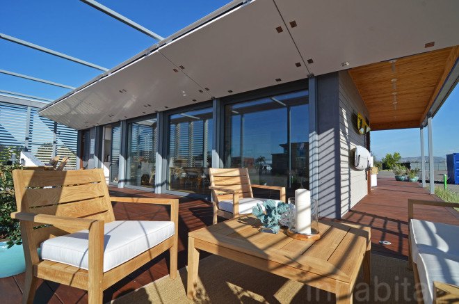 SURE HOUSE by Stevens Institute of Technology, Solar Decathlon, Solar Decathlon 2015, Aggie Sol by UC Davis, solar powered homes, solar power, solar powered architecture, solar homes, plus energy homes, plus energy, prefab homes, affordable solar powered homes
