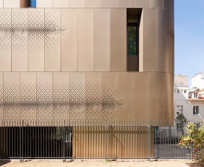 Vib Architecture, green renovation, Paris, student housing, green architecture, courtyard, garden, common spaces, public spaces, nursery, aluminium