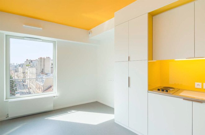 Vib Architecture, green renovation, Paris, student housing, green architecture, courtyard, garden, common spaces, public spaces, nursery, aluminium