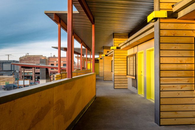 green renovation, The LARK, hotel, green hotel, Montana, Bozeman, local community, local artwork, fireplace, open-space patio, vintage design