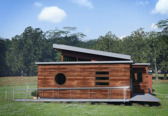 The Nest Home, Missouri University, Solar Decathlon, solar design, solar power, photovoltaics, net-zero house, shipping containers, shipping pallets, reused materials, reclaimed meterials, green architecture, affordable housing, green lighting, greywater reuse