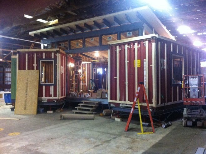 The Nest Home, Missouri University, Solar Decathlon, solar design, solar power, photovoltaics, net-zero house, shipping containers, shipping pallets, reused materials, reclaimed meterials, green architecture, affordable housing, green lighting, greywater reuse