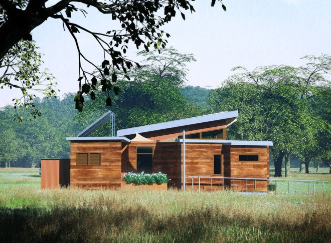 The Nest Home, Missouri University, Solar Decathlon, solar design, solar power, photovoltaics, net-zero house, shipping containers, shipping pallets, reused materials, reclaimed meterials, green architecture, affordable housing, green lighting, greywater reuse