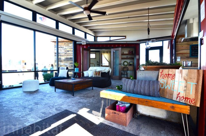 The Nest Home, Missouri University, Solar Decathlon, solar design, solar power, photovoltaics, net-zero house, shipping containers, shipping pallets, reused materials, reclaimed meterials, green architecture, affordable housing, green lighting, greywater reuse