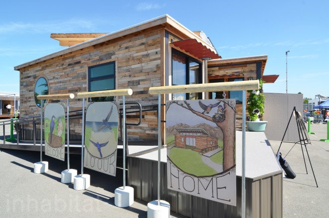 The Nest Home, Missouri University, Solar Decathlon, solar design, solar power, photovoltaics, net-zero house, shipping containers, shipping pallets, reused materials, reclaimed meterials, green architecture, affordable housing, green lighting, greywater reuse