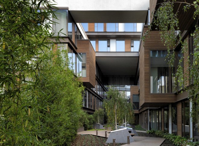 Rönesans Mecidiyeköy Office, MuuM Architects, office building, sustainable features, green architecture, Instanbul, Turkey, modular facade, rainwater collection, natural ventilation