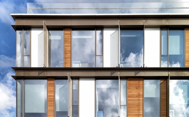 Rönesans Mecidiyeköy Office, MuuM Architects, office building, sustainable features, green architecture, Instanbul, Turkey, modular facade, rainwater collection, natural ventilation