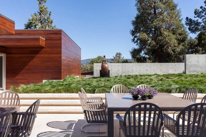 Vidalakis Residence, Swatt Miers Architects, swimming pool, natural materials, residential architecture, natural light, wooden frames, natural ventilation, green envelope, double-height spaces, daylit spaces
