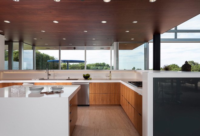 Vidalakis Residence, Swatt Miers Architects, swimming pool, natural materials, residential architecture, natural light, wooden frames, natural ventilation, green envelope, double-height spaces, daylit spaces