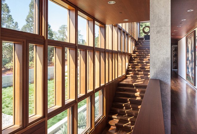 Vidalakis Residence, Swatt Miers Architects, swimming pool, natural materials, residential architecture, natural light, wooden frames, natural ventilation, green envelope, double-height spaces, daylit spaces