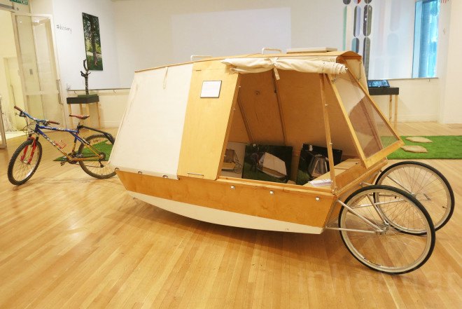 Water Bed, London Design Festival, London Design Week, Water Bed by Daniel Durnin, mobile architecture, SustainRCA 2015, SustainRCA, Royal College of Arts, mobile shelter, mobile design,