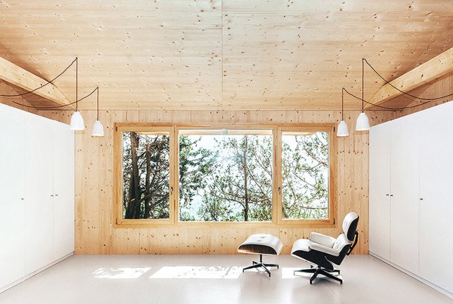 Wood Studio House Madera, DOM Arquitectura, wooden structure, passive house, rainwater harvesting, irrigation, green architecture, solar design, prefab, Barcelona, Spain
