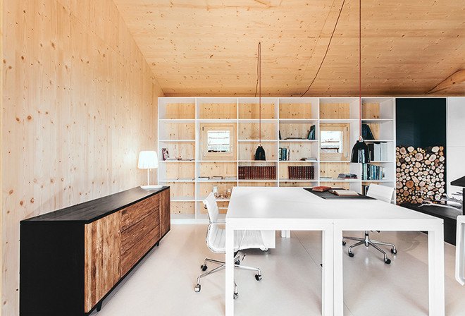 Wood Studio House Madera, DOM Arquitectura, wooden structure, passive house, rainwater harvesting, irrigation, green architecture, solar design, prefab, Barcelona, Spain