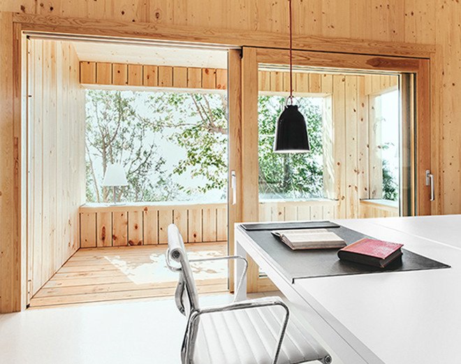 Wood Studio House Madera, DOM Arquitectura, wooden structure, passive house, rainwater harvesting, irrigation, green architecture, solar design, prefab, Barcelona, Spain