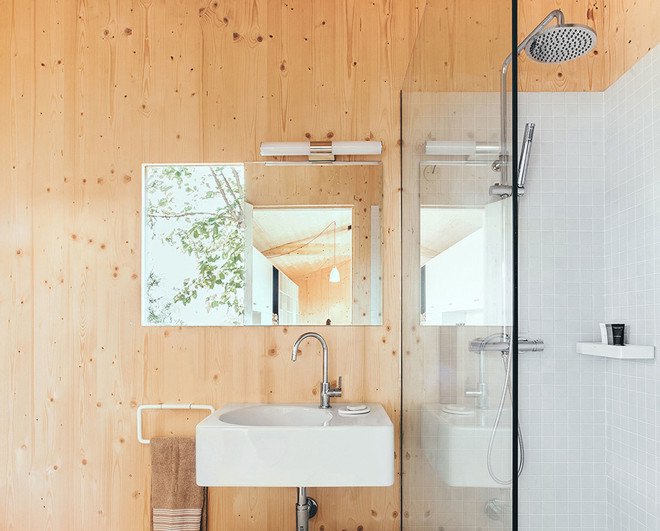 Wood Studio House Madera, DOM Arquitectura, wooden structure, passive house, rainwater harvesting, irrigation, green architecture, solar design, prefab, Barcelona, Spain