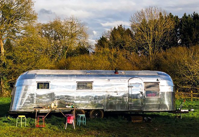 Grand Daddy Hotel, Airstreams, renovated airstreams, converted airstreams, airstream trailers, airstream camper, airstream hotel, airstream trailer park, airstream camper, vintage airstream, airstream studio, airstream office, hairstream, airstream shop, Andreas Stavropoulos, Matthew Hofmann, Hofmann Architecture airstream, Flying Cloud Airstream, airstream conversions, airstream renovations