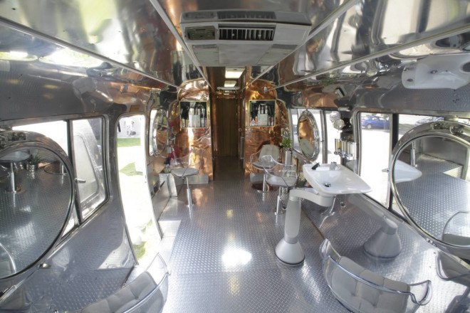 Grand Daddy Hotel, Airstreams, renovated airstreams, converted airstreams, airstream trailers, airstream camper, airstream hotel, airstream trailer park, airstream camper, vintage airstream, airstream studio, airstream office, hairstream, airstream shop, Andreas Stavropoulos, Matthew Hofmann, Hofmann Architecture airstream, Flying Cloud Airstream, airstream conversions, airstream renovations