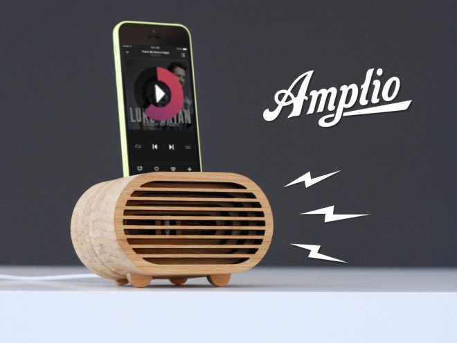 Amplio, bamboo speaker, electricity free speaker, speaker, smartphone speaker, bamboo design, sustainable speaker, reader submission, green tech