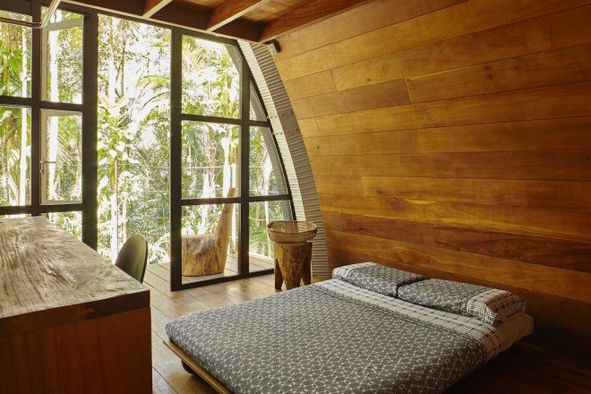 Arca, Arca by Marko Brajovic, Marko Brajovic, Galvalume, Eucalyptus, Earthship, wind driven roof turbine, prefab, prefab home, prefab architecture, Costa Verde, concrete pier foundation,