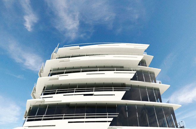 South Creek Landing, Arno Matis Architecture, Vancouver, Canada, sun shading, solar shading, solar design, green architecture, mixed-use building, smart facade, concrete, natural light