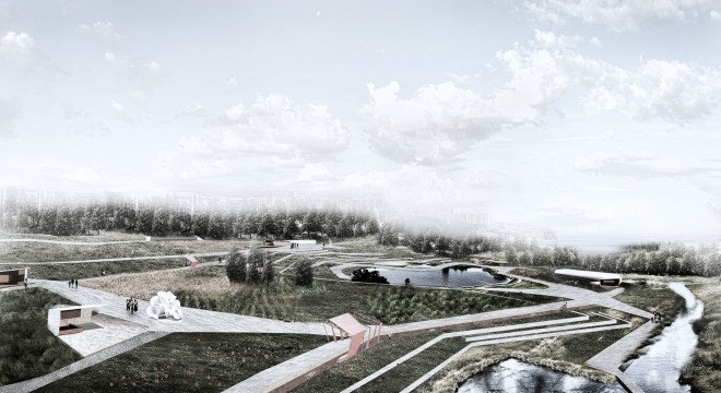 Salon Architects, Keeping the Valley Alive, Beylikdüzü, Istanbul, Turkish architects, green master plan, pedestrian bridge, bicycle paths, pedestrian paths, observation decks