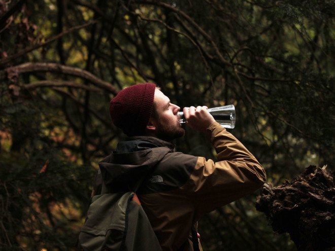 BU Water bottle, natural filter, water, reusable water bottle, activated charcoal, bamboo filter, charcoal filter, kickstarter campaign, kickstarter, reader submission