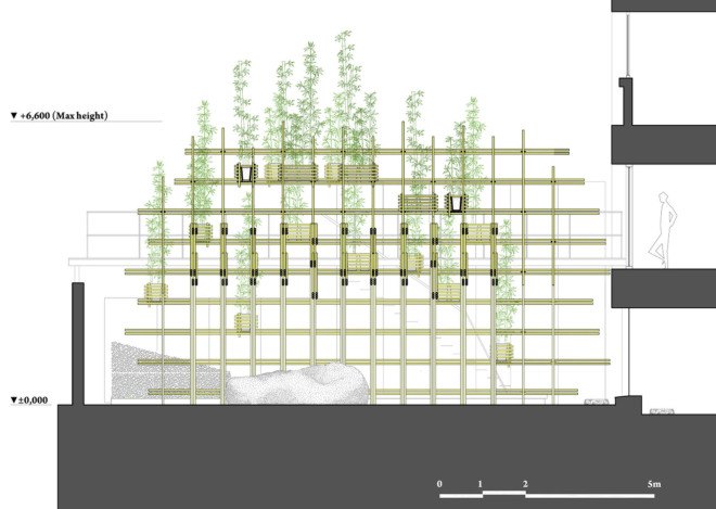 Vo Trong Nghia Architects, bamboo forest, bamboo, traditional techniques, Tokyo, temporary pavilion, pavilion, bamboo pavilion, green structure, Vietnam