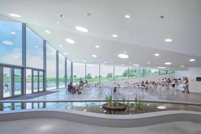 Biesbosch, Studio Marco Vermeulen, Biesbosch Museum, Biesbosch Museum by Studio Marco Vermeulen, Noordwaard, museum design, green roof, renovation, Werkendam, pyramid architecture