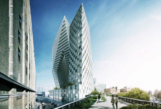 Bjarke Ingles high line project, nyc high line, nyc architecture, big projects in nyc, nyc green space, High Line at 17th Street, BIG condos high line, high line condos, BIG condos tower, 76 Eleventh Avenue condos, HFZ Capital, green design, sustainable design,