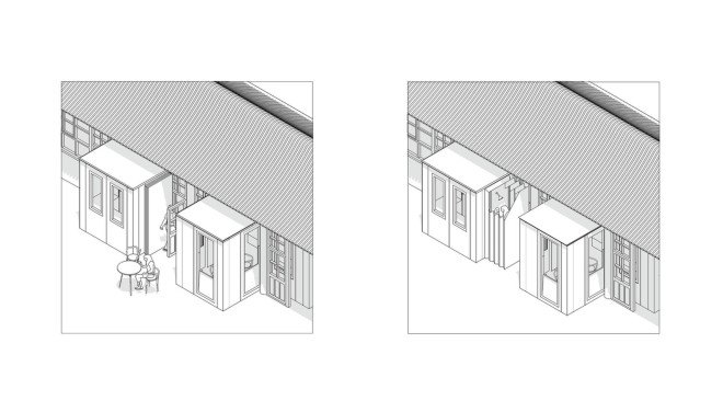 Plugin modular system, prefab architecture, prefab, The Dashilar Project, People's Architecture Office, green architecture, urban renewal, urban regeneration, prefab panels, China, Beijing