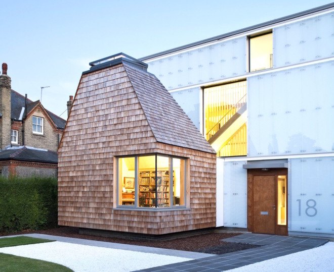 Passivhaus, Mole Architects, Cavendish Avenue house, Cavendish Avenue house by Mole Architects, solar heat gain, external sail shades, ground source heat pump, passive solar, passive solar home, energy efficient architecture, green architecture,
