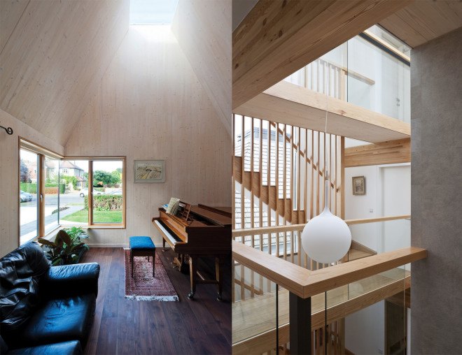 Passivhaus, Mole Architects, Cavendish Avenue house, Cavendish Avenue house by Mole Architects, solar heat gain, external sail shades, ground source heat pump, passive solar, passive solar home, energy efficient architecture, green architecture,