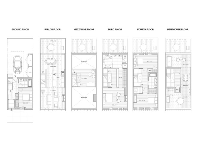 DUMBO Townhouses, DUMBO Townhouses by Alloy, Alloy, Alloy development, DUMBO, DUMBO historic district, floor to ceiling windows, solar shading, townhouses,