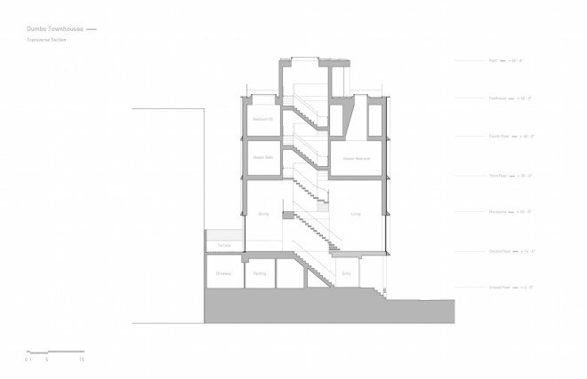 DUMBO Townhouses, DUMBO Townhouses by Alloy, Alloy, Alloy development, DUMBO, DUMBO historic district, floor to ceiling windows, solar shading, townhouses,