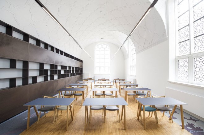 BK Architecten, TU Delft, green renovation, library renovation, ventilation system, acoustic performance, KREUK architectuur, Stephanie Gieles interieurontwerp, built-in furniture