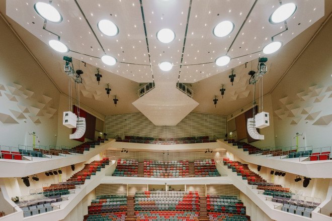 great amber concert hall, liepaja concert hall, latvia concert hall, volleyer giencke, liepaja symphony orchestra, concert hall, daylighting, latvia cultural district