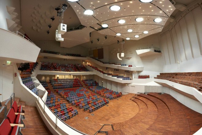 great amber concert hall, liepaja concert hall, latvia concert hall, volleyer giencke, liepaja symphony orchestra, concert hall, daylighting, latvia cultural district