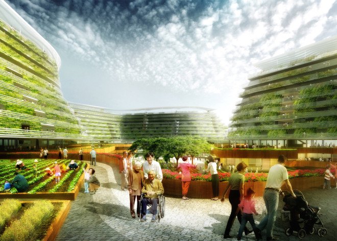 SPARK, SPARK studio, Homefarm by SPARK, retirement housing, urban farming, vertical urban farm, biomass power plant, vertical farm, aquaponics, rainwater collection, Singapore, live farm typology, mixed use,