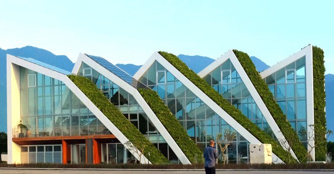 Hualien Wellness & Residential development, Taiwan, BIG, Bjarke Ingels Group, green-roofed holiday home Taiwan,