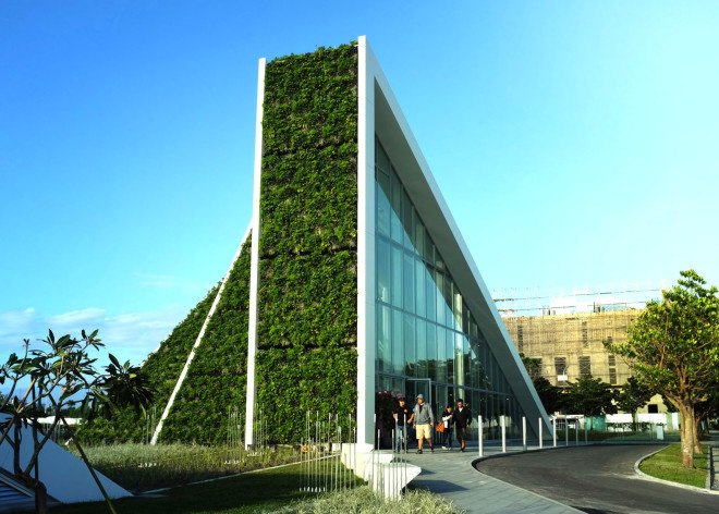 Hualien Wellness & Residential development, Taiwan, BIG, Bjarke Ingels Group, green roof, holiday home, active lifestyle, floor-to-ceiling windows, vernacular architecture, green architecture