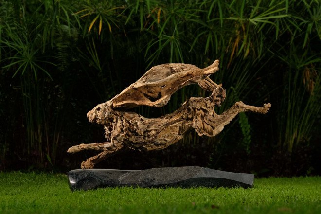 james doran-webb, driftwood, driftwood art, driftwood sculpture, animal sculpture, philippines art, sculptures, wooden sculptures, found materials, recycled materials
