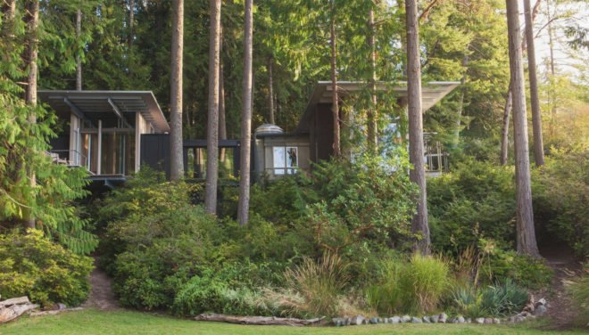 Jim Olson, Jim Olson's cabin, Ok Cabin, longbranch cabin, Olson Kundig Architects, archictecture, cabin design, log cabin, nature designs, nature inspired architecture, architects' home design, washington architecture, pugent sound cabin, cabin architecture, green design, sustainable design