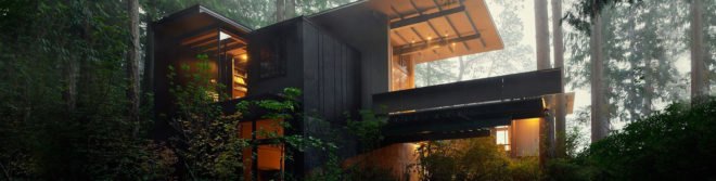 Jim Olson, Jim Olson's cabin, Ok Cabin, longbranch cabin, Olson Kundig Architects, archictecture, cabin design, log cabin, nature designs, nature inspired architecture, architects' home design, washington architecture, pugent sound cabin, cabin architecture, green design, sustainable design