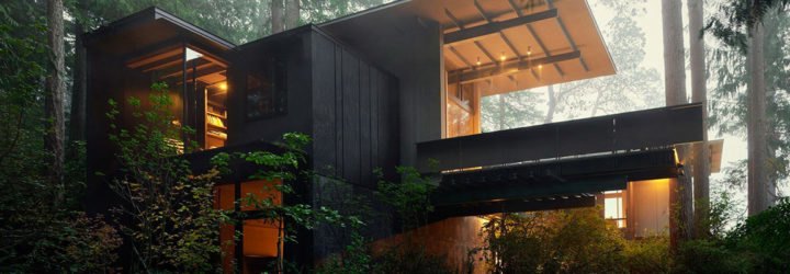 Jim Olson, Jim Olson's cabin, Ok Cabin, longbranch cabin, Olson Kundig Architects, archictecture, cabin design, log cabin, nature designs, nature inspired architecture, architects' home design, washington architecture, pugent sound cabin, cabin architecture, green design, sustainable design
