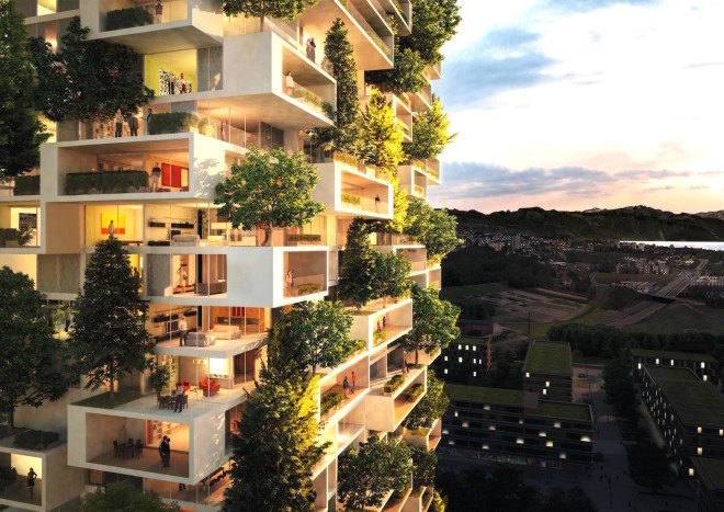 Bernard Nicod e Avni Orllati, Stefano Boeri Architetti, Bosco Verticale, Lausanne, Switzerland, La Tour des Cedres, La Tour des Cedres by Stefano Boeri Architetti, Vertical Forest, Vertical Forest Stefano Boeri Architetti, green skyscraper, vertical forest tower,
